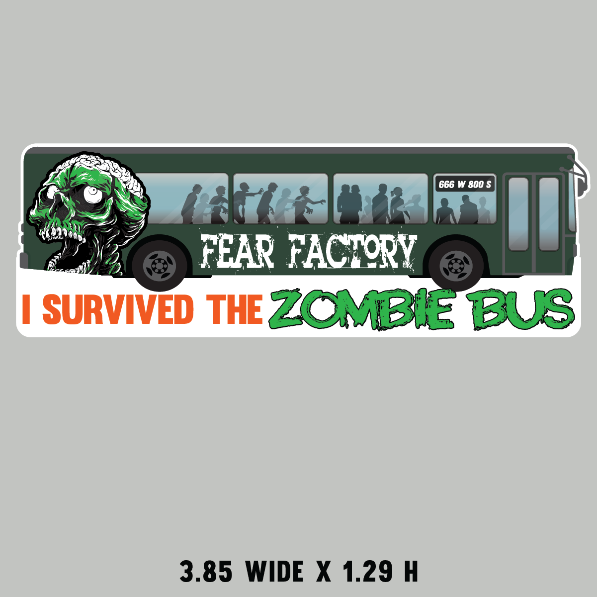 I Survived the Zombie Bus Sticker