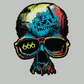 Neon Skull Sticker
