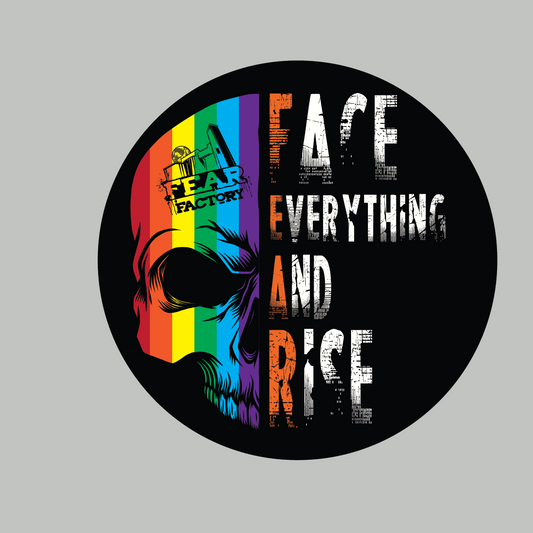 Face Everything and Rise Pride Sticker Circle